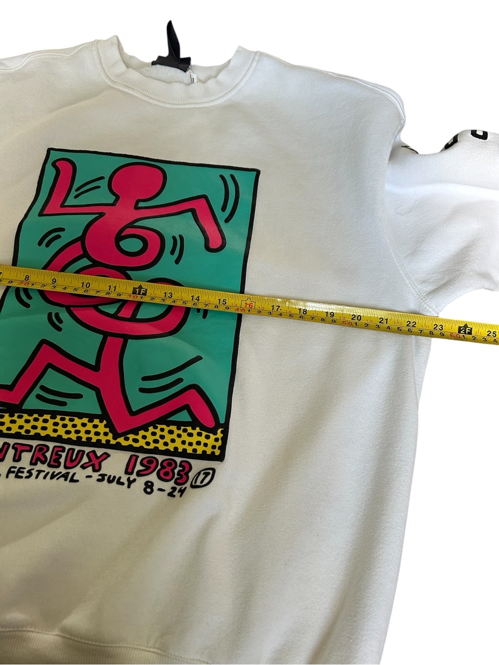 H&M Crewneck Sweatshirt with Pink & Teal Graphic "Montreux Jazz Festival 1983" M - Picture 9 of 14